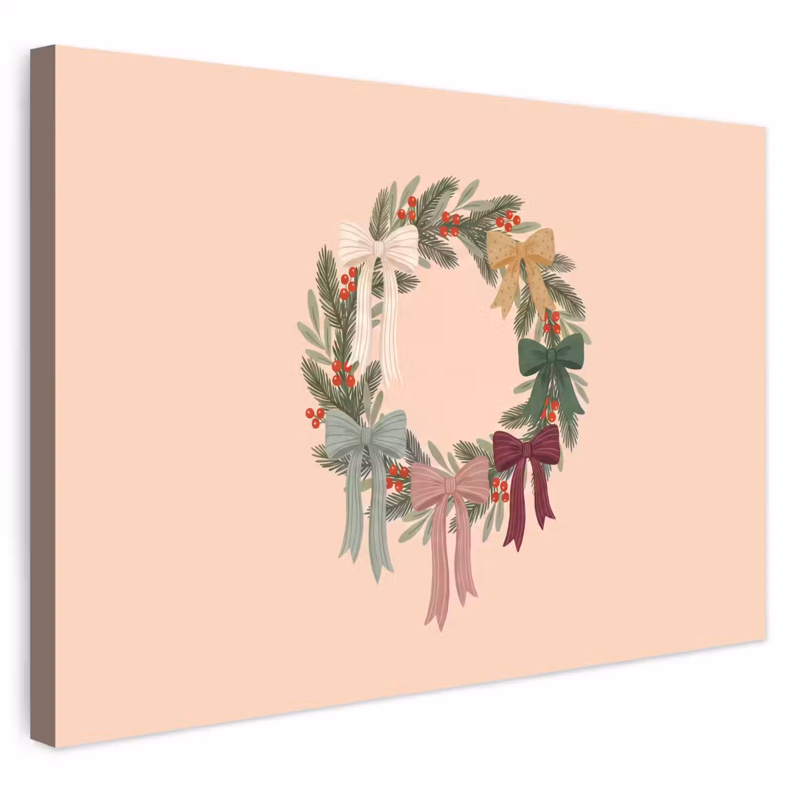 Buiten canvas - Kerstkrans - Strikken - Kerst — 1