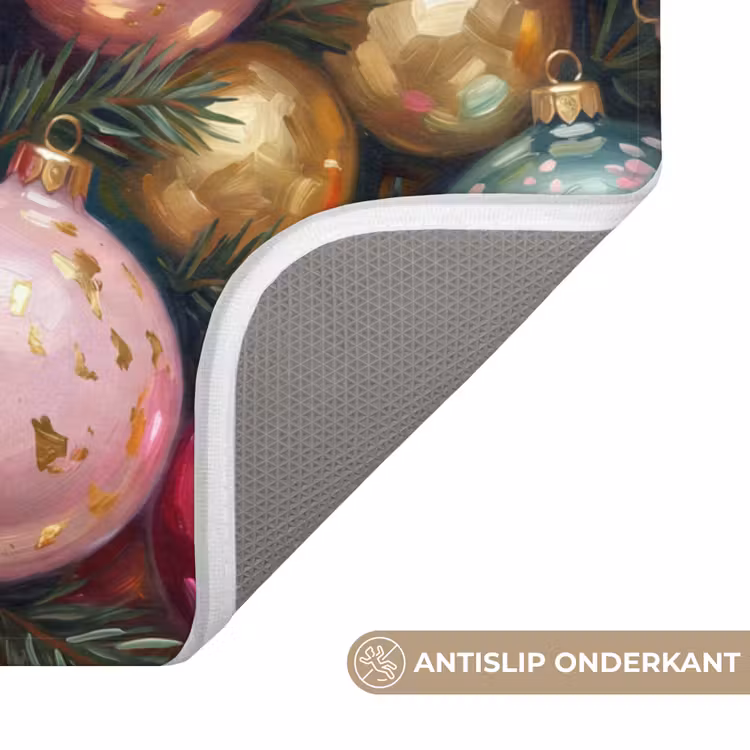 Badmat - Kerstballen - Kleurrijk - Feest — 3