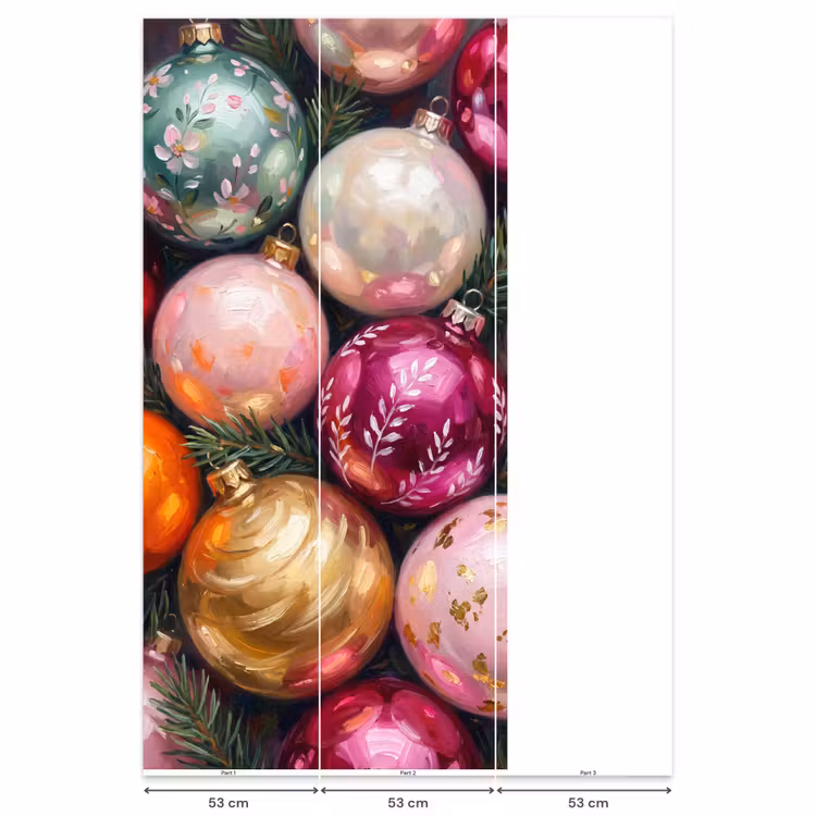 Behang - Kerstballen - Kleurrijk - Feest — 6