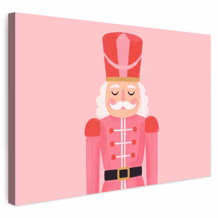 Buiten canvas - Notenkraker roze illustratie — 1