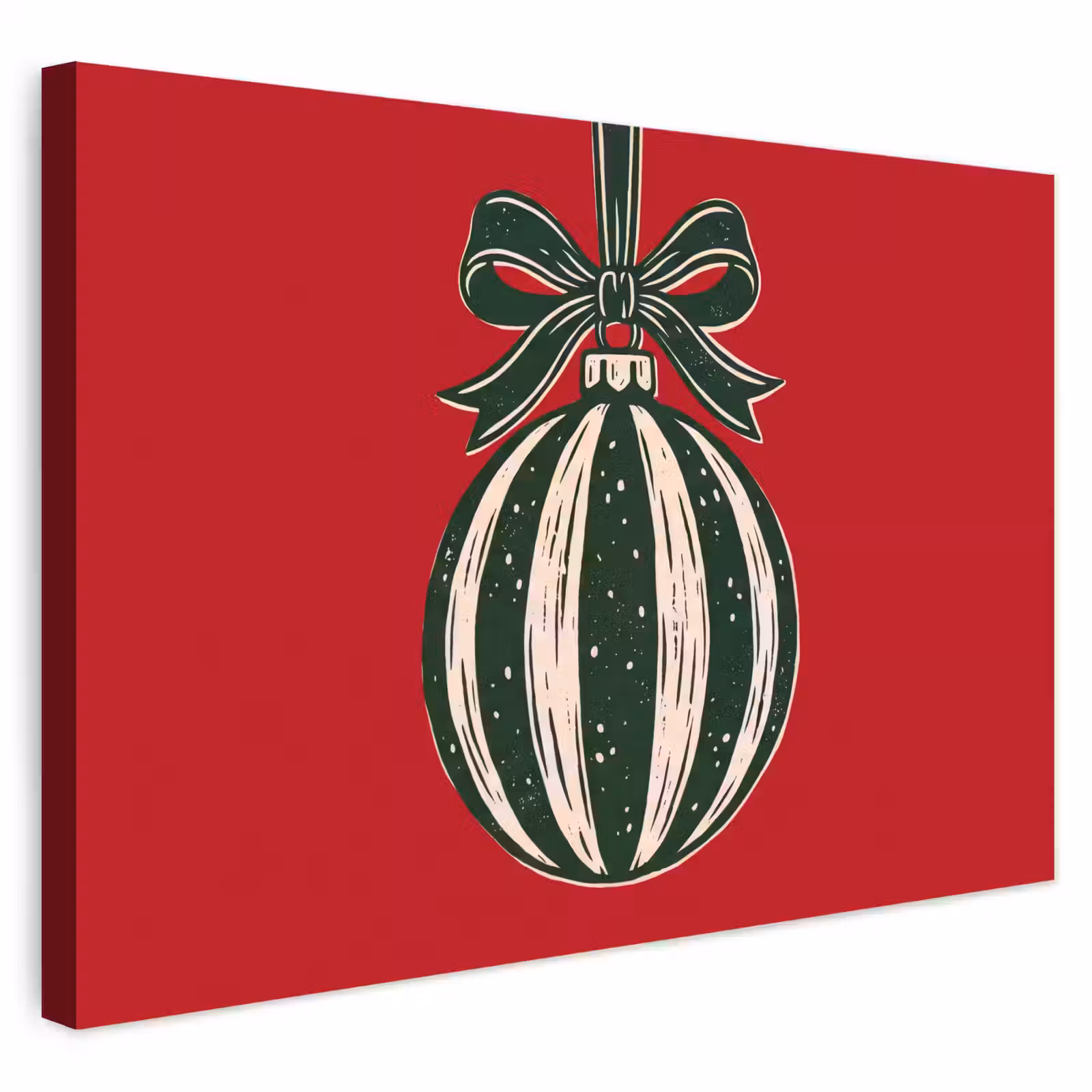 Buiten canvas - Kerstbal - Kerst - Rood — 1
