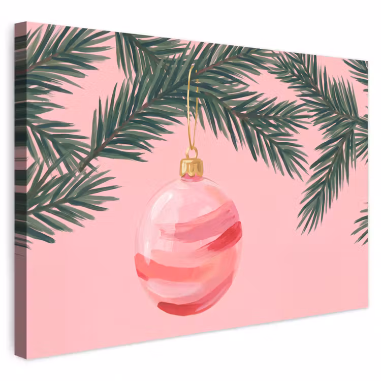 Buiten canvas - Kerstbal - Roze - Kerst — 1