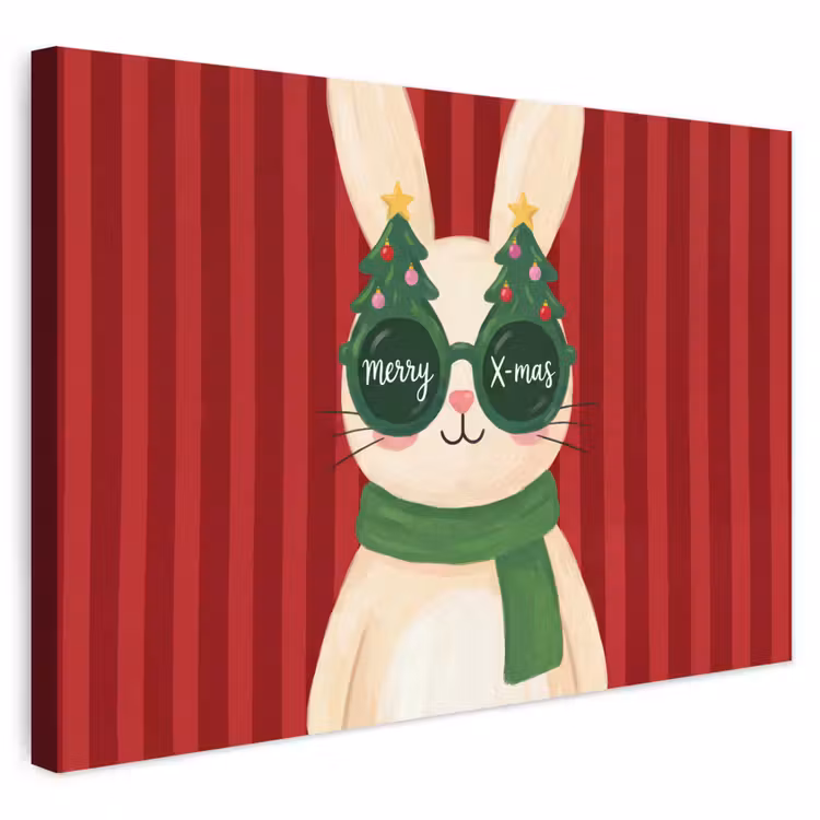 Buiten canvas - Konijn - Kerst - Dieren — 1