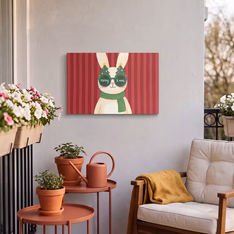 Buiten canvas - Konijn - Kerst - Dieren — 3