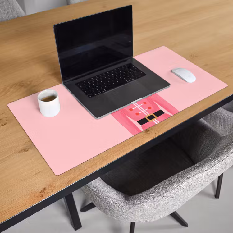 Bureau onderlegger - Notenkraker roze illustratie — 3