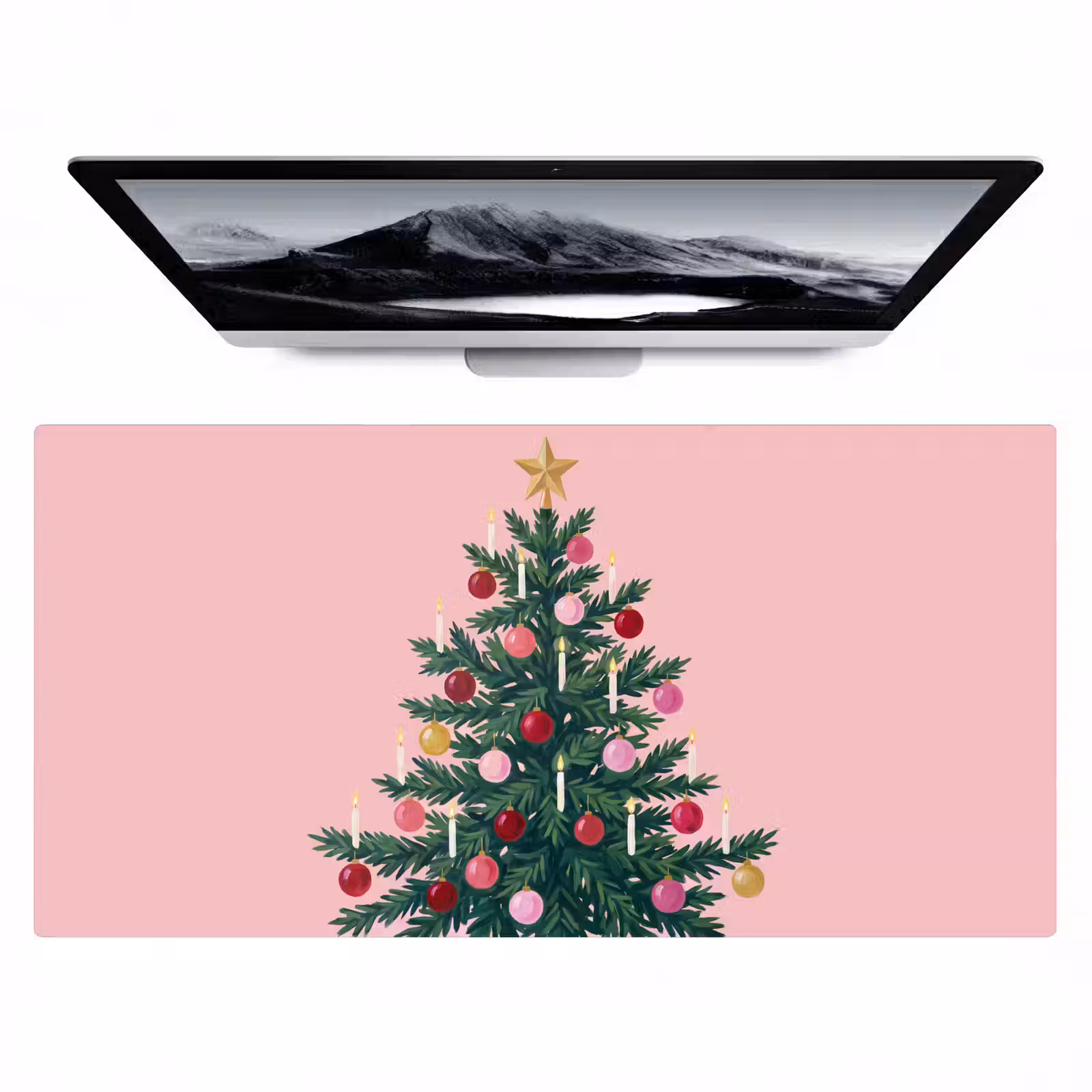 Bureau onderlegger - Kerstboom - Kerst - Roze — 1