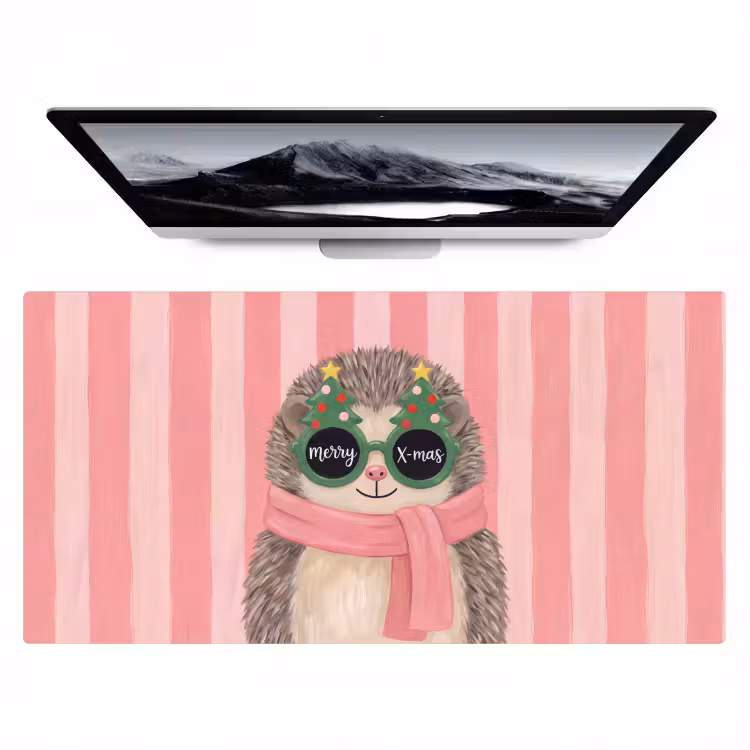 Bureau onderlegger - Egel - Kerst - Illustratie — 1