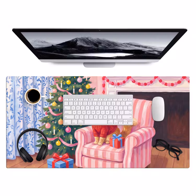 Bureau onderlegger - Kat - Kerst - Interieur — 4
