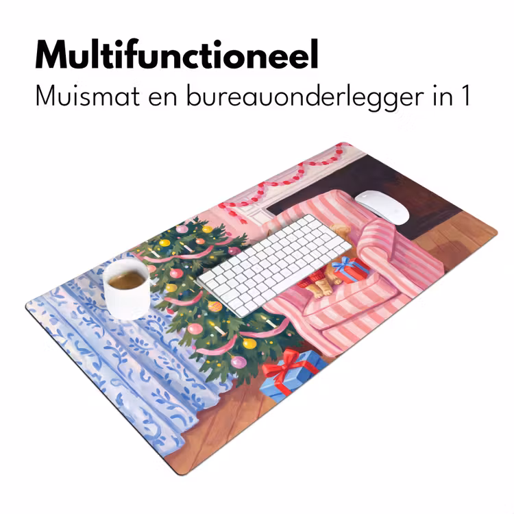 Bureau onderlegger - Kat - Kerst - Interieur — 7