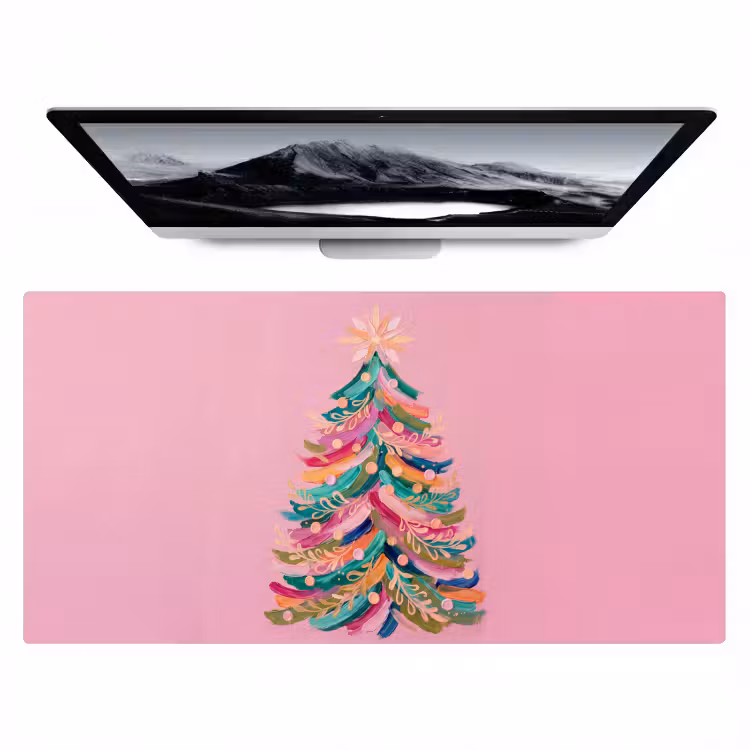 Bureau onderlegger - Kerstboom - Abstract - Kleurrijk — 1