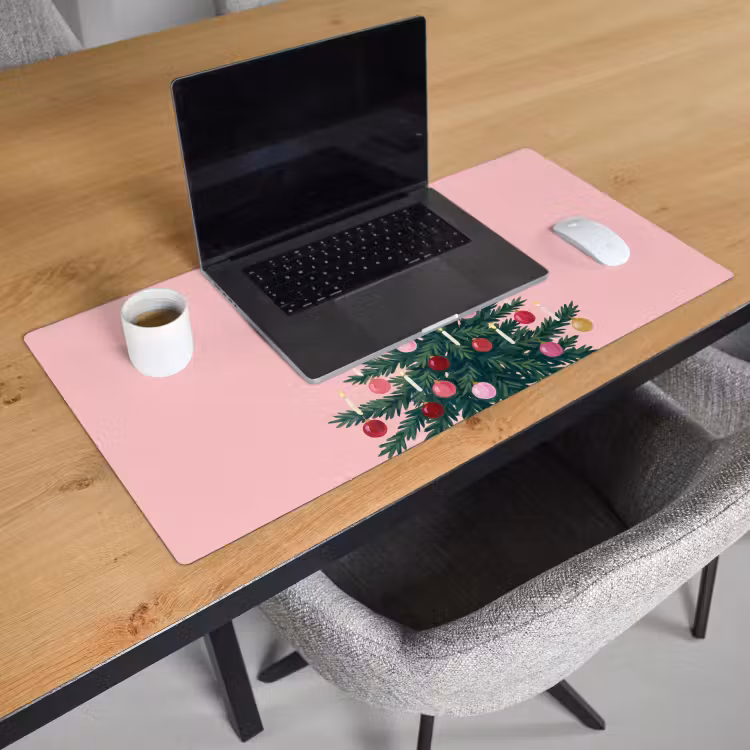Bureau onderlegger - Kerstboom - Kerst - Roze — 3