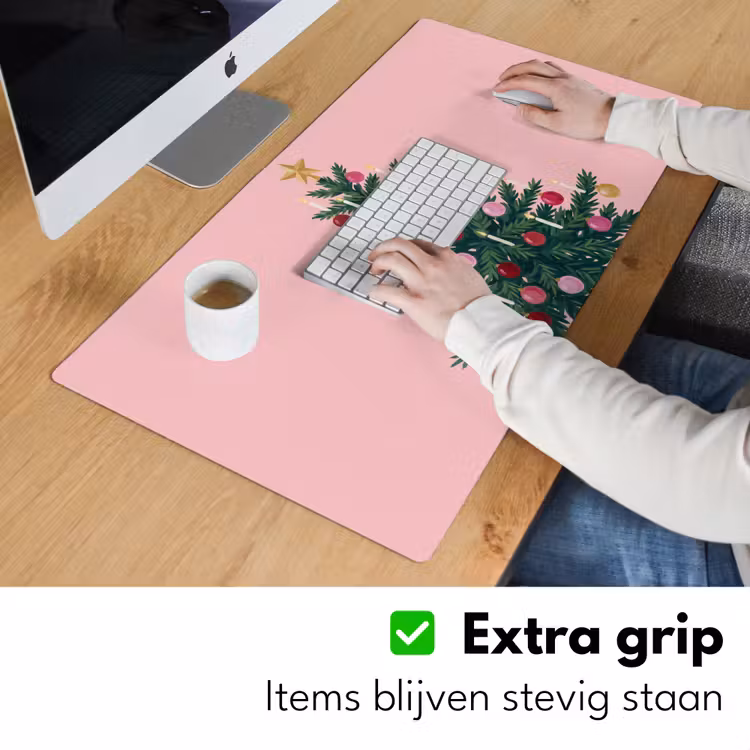 Bureau onderlegger - Kerstboom - Kerst - Roze — 6