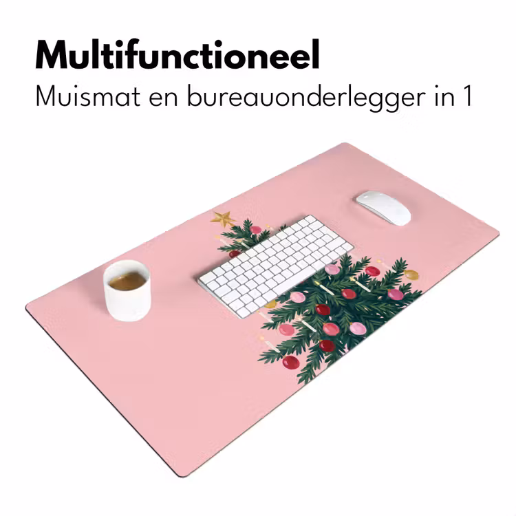 Bureau onderlegger - Kerstboom - Kerst - Roze — 7