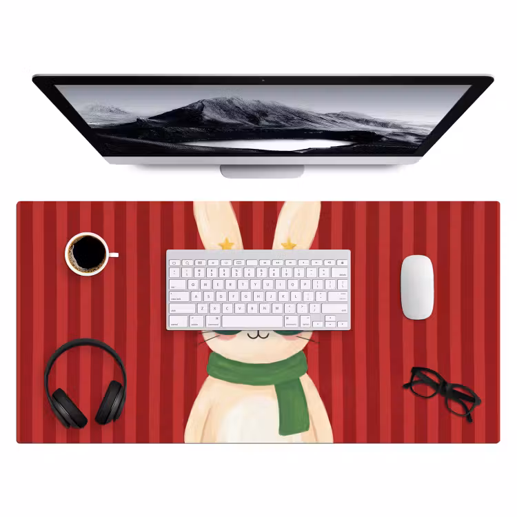 Bureau onderlegger - Konijn - Kerst - Dieren — 4