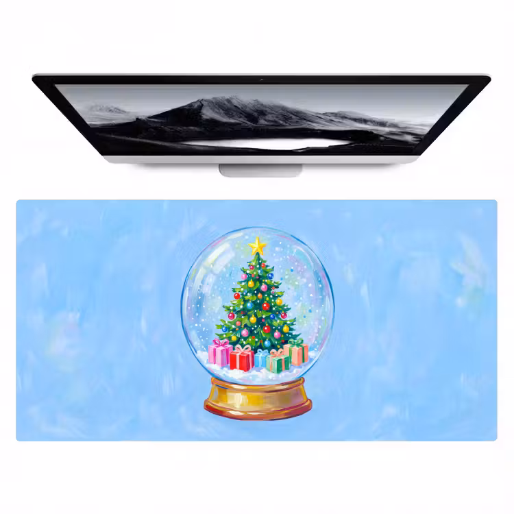 Bureau onderlegger - Sneeuwbol - Kerst - Cadeaus — 1