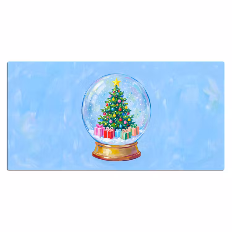 Bureau onderlegger - Sneeuwbol - Kerst - Cadeaus — 2