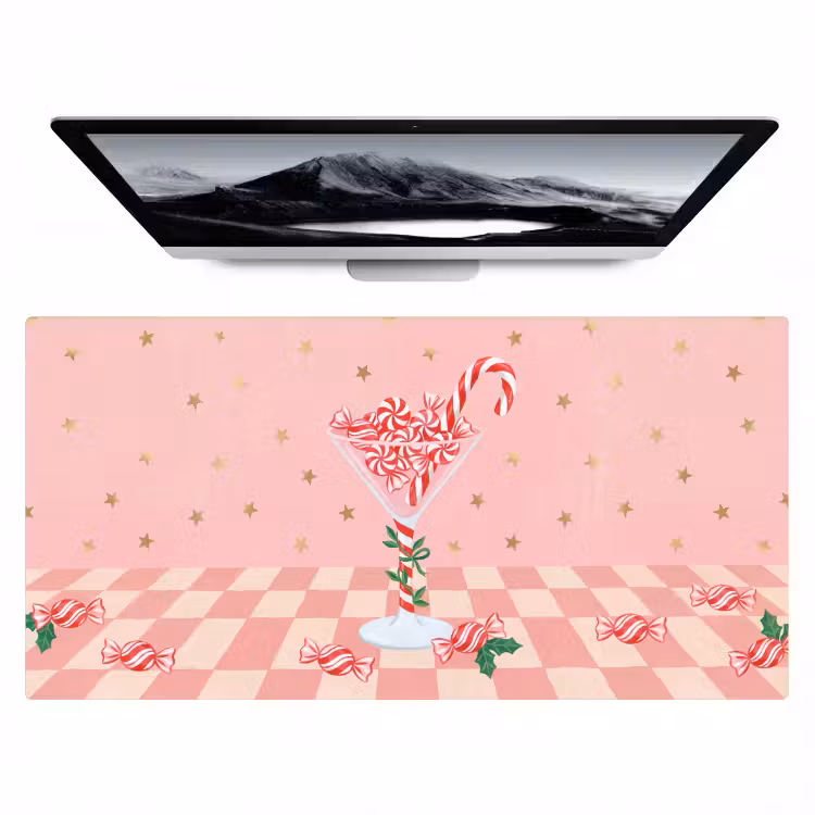 Bureau onderlegger - Snoep - Glas - Roze — 1