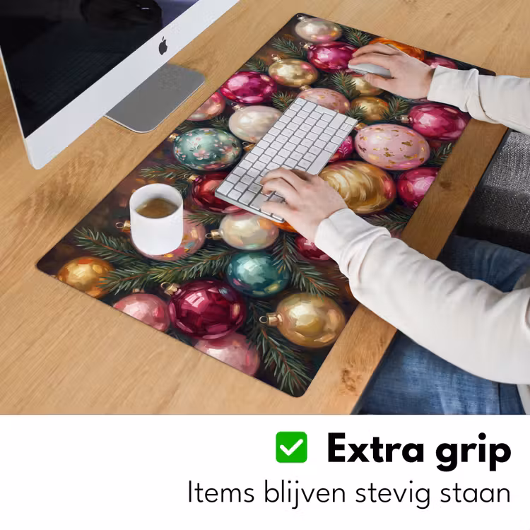 Bureau onderlegger - Kerstballen - Kleurrijk - Feest — 6