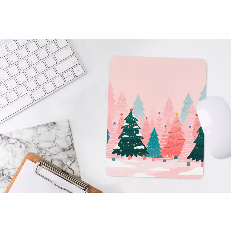 Muismat - Kerstbomen - Illustratie - Roze — 4