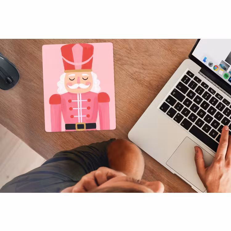 Muismat - Notenkraker roze illustratie — 2