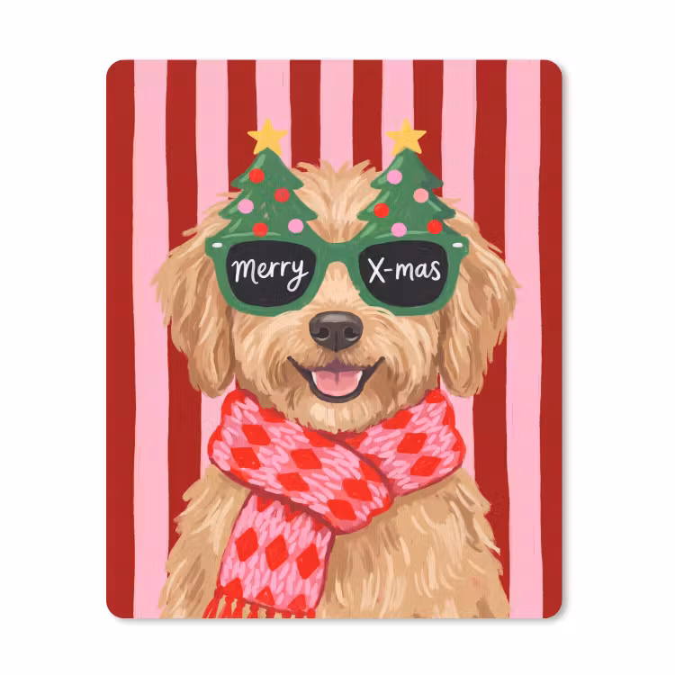 Muismat - Hond - Kerst - Rood — 1