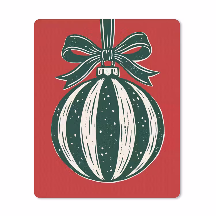 Muismat - Kerstbal - Kerst - Rood — 1