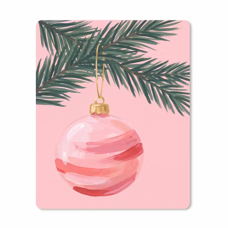 Muismat - Kerstbal - Roze - Kerst — 1