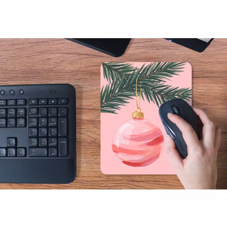 Muismat - Kerstbal - Roze - Kerst — 3