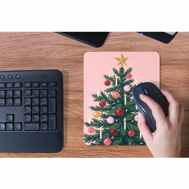 Muismat - Kerstboom - Kerst - Roze — 3