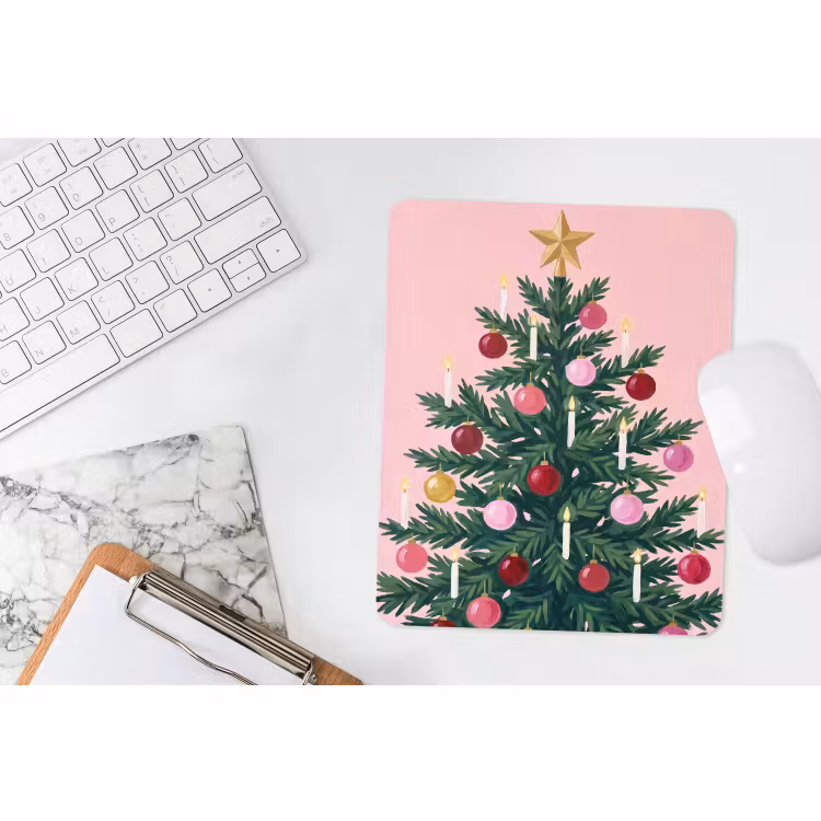 Muismat - Kerstboom - Kerst - Roze — 4
