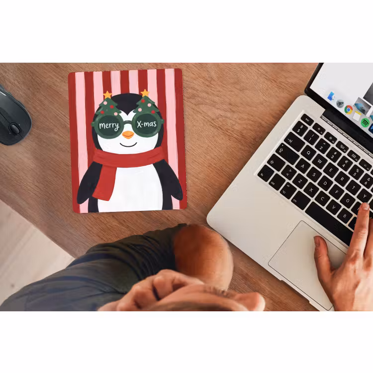 Muismat - Pinguïn - Kerst - Illustratie — 2