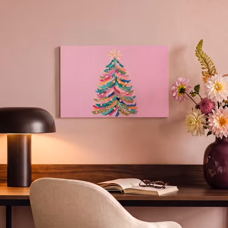Canvas schilderij - Kerstboom - Abstract - Kleurrijk — 3