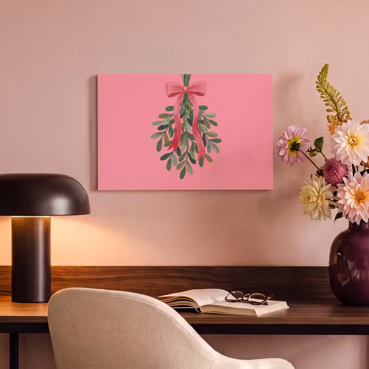 Canvas schilderij - Plant - Lint - Roze — 3
