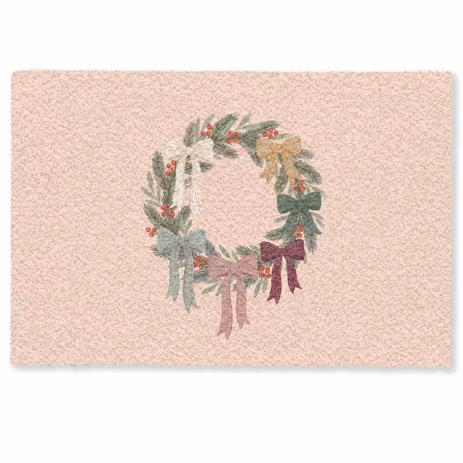 Deurmat - Kerstkrans - Strikken - Kerst — 1