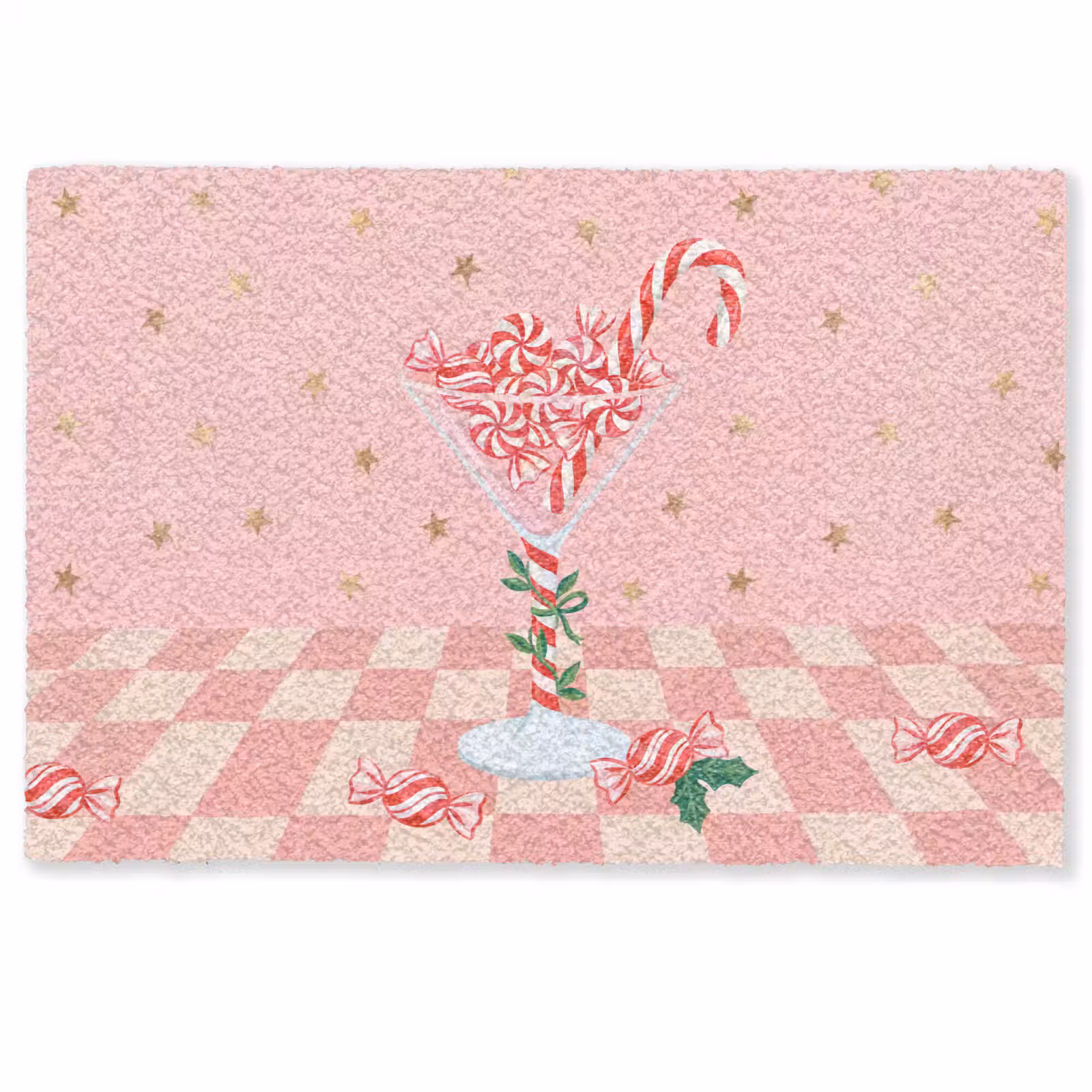 Deurmat - Snoep - Glas - Roze — 1