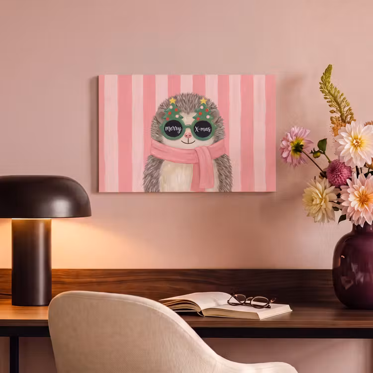Canvas schilderij - Egel - Kerst - Illustratie — 3