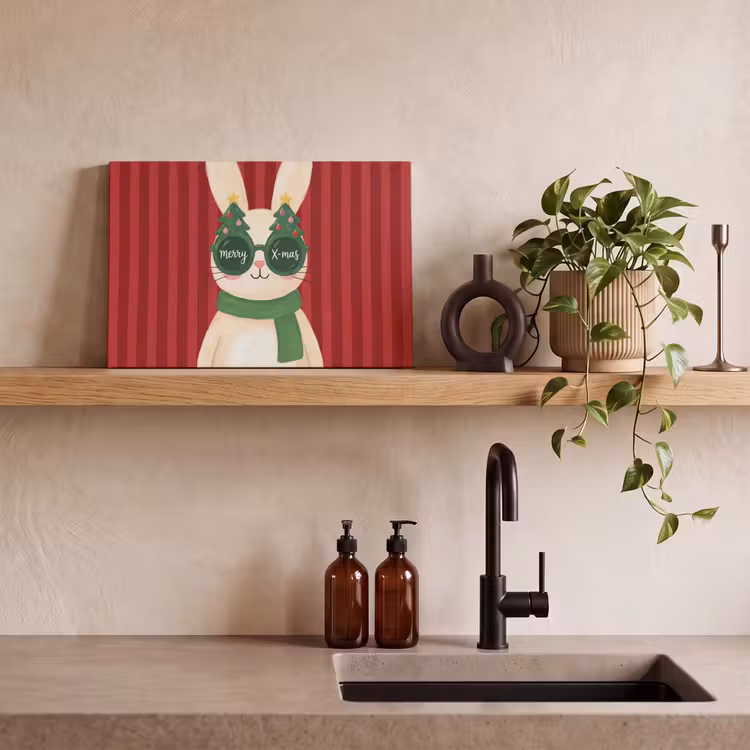 Canvas schilderij - Konijn - Kerst - Dieren — 2