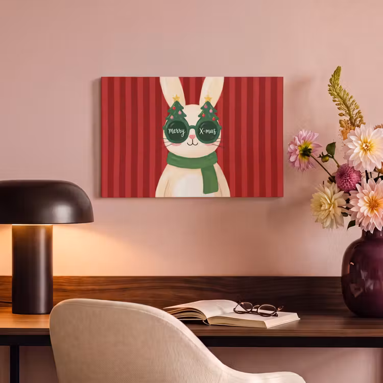 Canvas schilderij - Konijn - Kerst - Dieren — 3