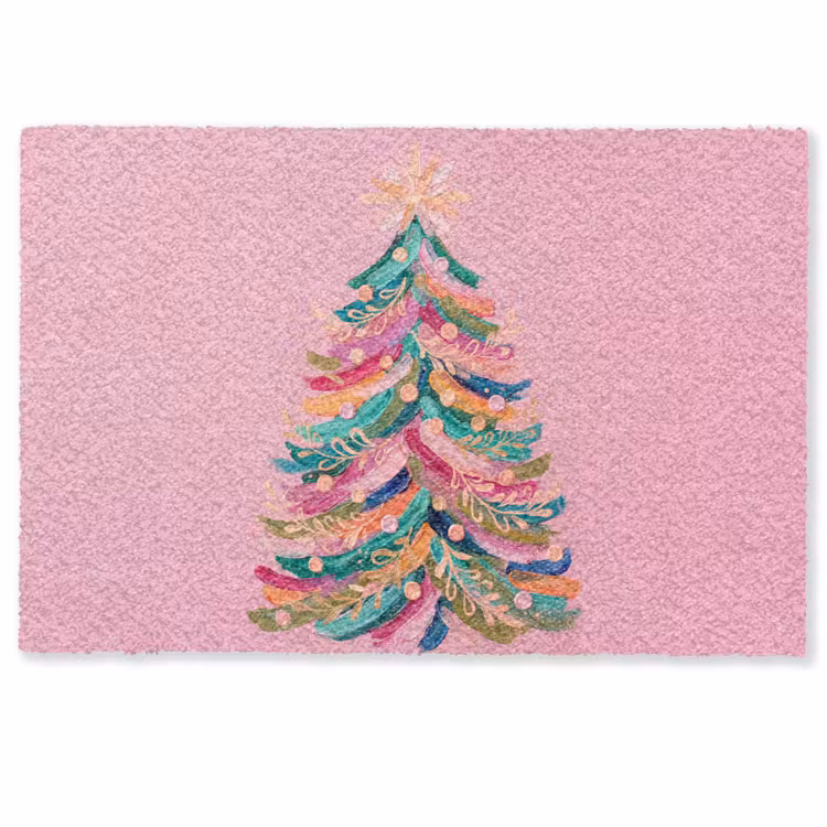 Deurmat - Kerstboom - Abstract - Kleurrijk — 1