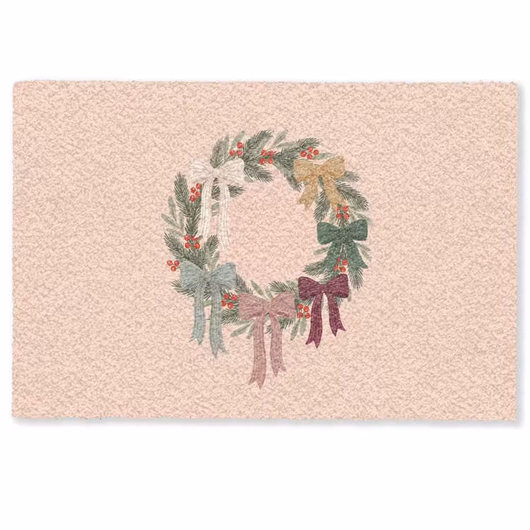 Deurmat - Kerstkrans - Strikken - Kerst — 1