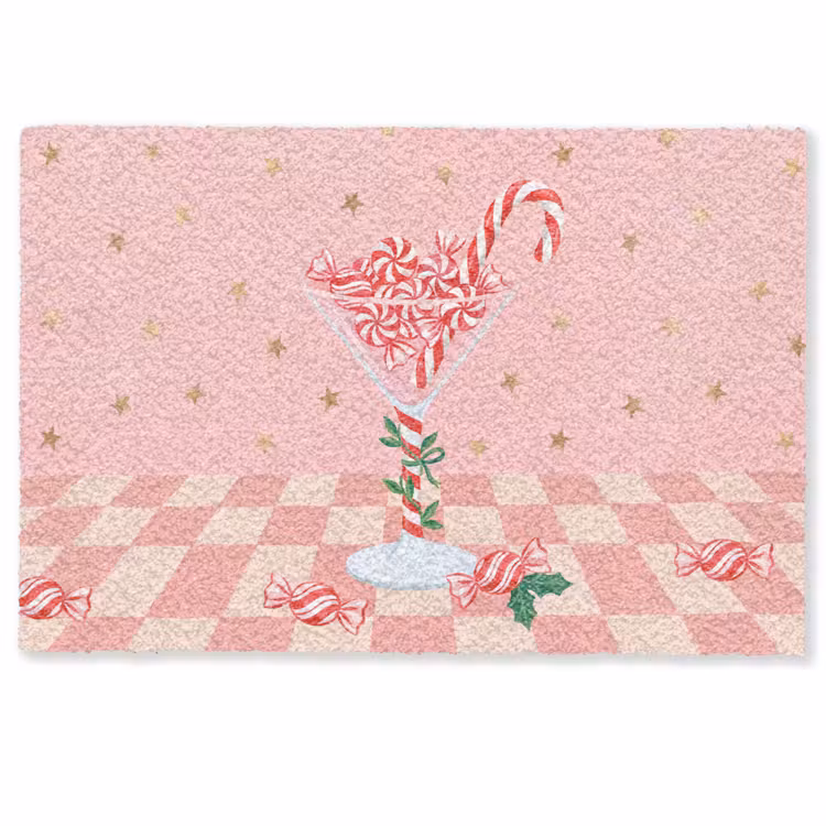 Deurmat - Snoep - Glas - Roze — 1