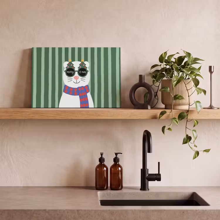 Canvas schilderij - Dier - Winter - Cartoon — 2