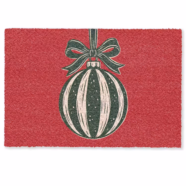Deurmat - Kerstbal - Kerst - Rood — 1