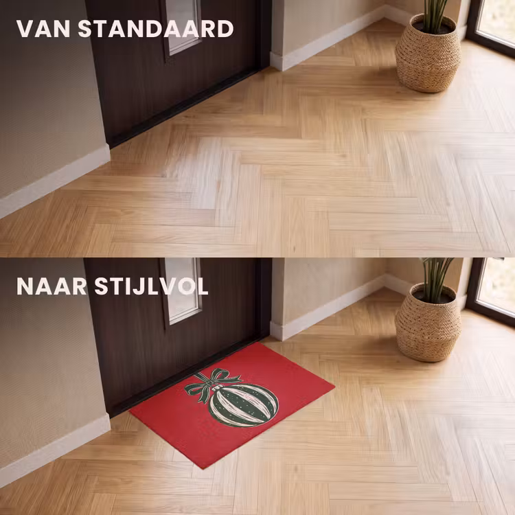 Deurmat - Kerstbal - Kerst - Rood — 3