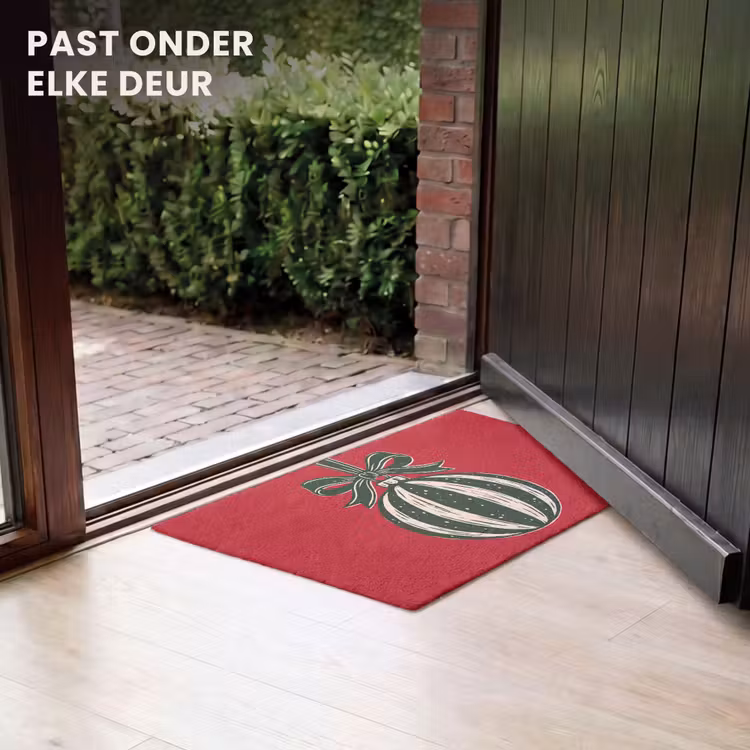 Deurmat - Kerstbal - Kerst - Rood — 7