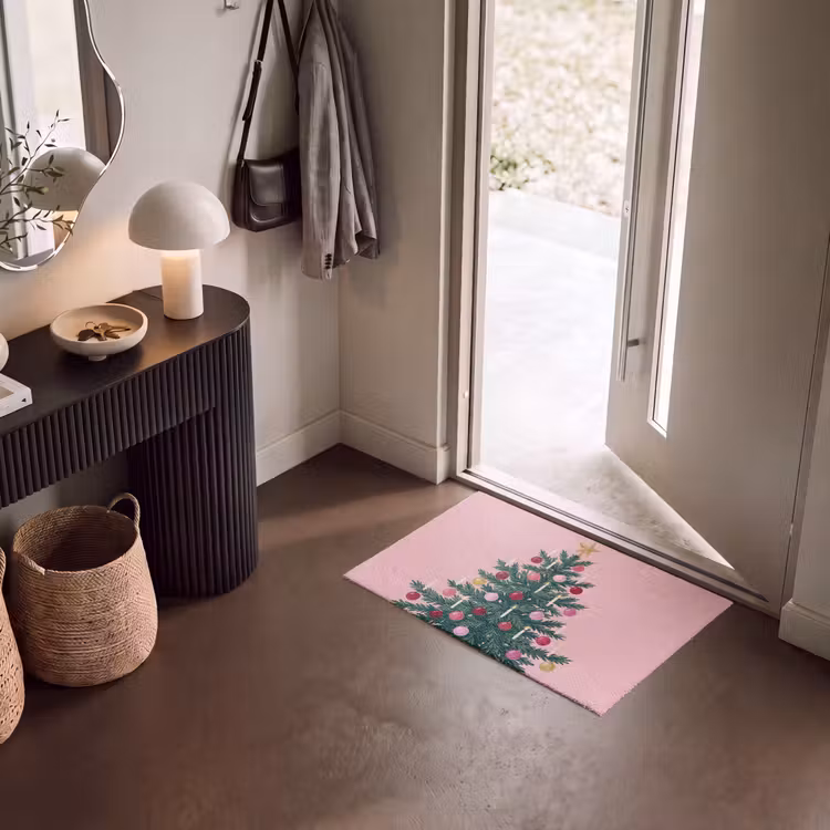 Deurmat - Kerstboom - Kerst - Roze — 8