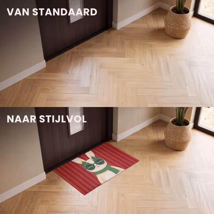 Deurmat - Konijn - Kerst - Dieren — 3