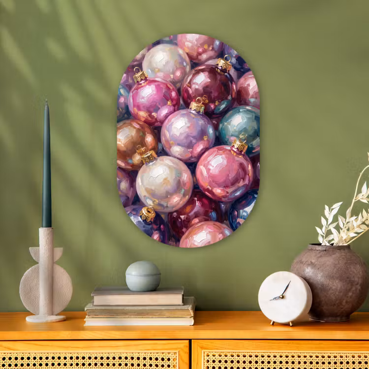 Muurovaal - Kerstdecoratie - Kleurrijk - Feest — 2