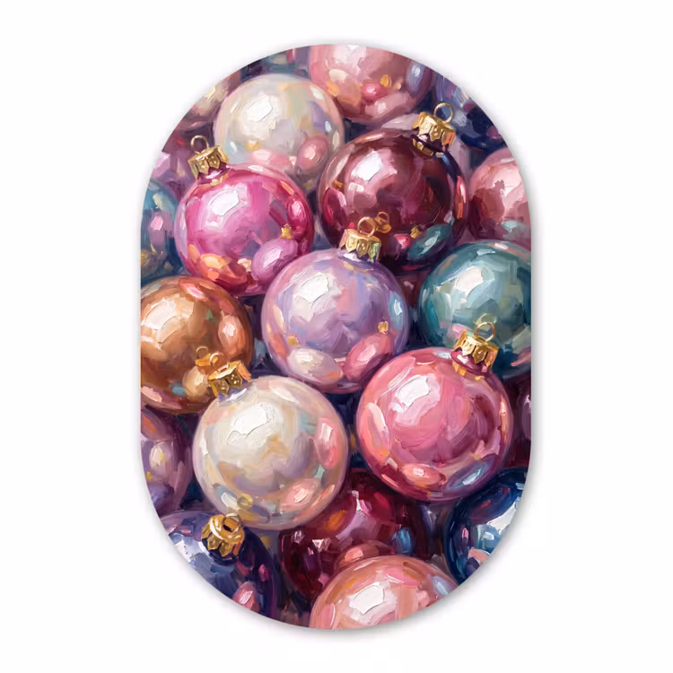 Muurovaal - Kerstdecoratie - Kleurrijk - Feest — 3