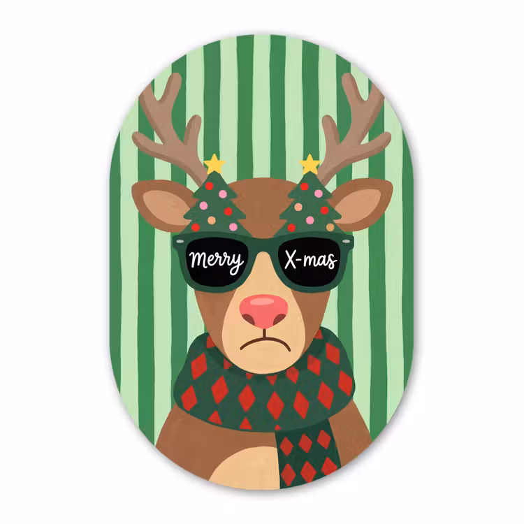 Muurovaal - Rendier - Kerst - Illustratie — 3